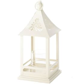 Accent Plus Open Lantern with Round Candle Holder - 12 inches