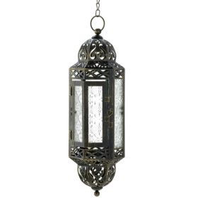 Accent Plus Victorian Hanging Candle Lantern - 13 inches