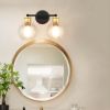 Modern 2-light Bubbled Glass Vanity Light