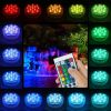 4x Waterproof Underwater Led Lights w/Remote for Swimming Pool Fountain Hot tube