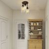 3-Light Semi Flush Mount Ceiling with Black Finish