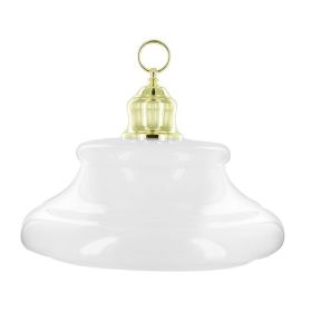 Liz Jordan Lighting 1435BR Polished Brass Schoolhouse Down Light Pendant