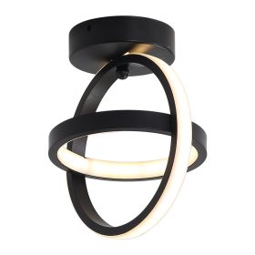 Simple and modern ceiling light (Color: Black A)