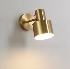 Iron plating small wall lamp (Color: A gold)