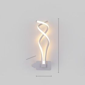 led wall lamp nordic minimalist bedroom bedside lamp (Color: Rich white)