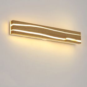 Solid wood bedroom LED wall light (Color: 30cm 14w)