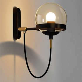 Modern retro wall lamp (Color: Black)