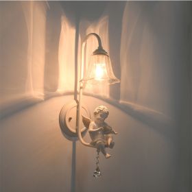 Little angel creative bedroom bedside wall lamp (Color: 6031A crystal)