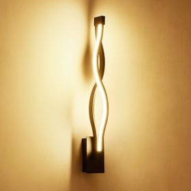 Nordic style wall light (Color: Wave Black Warm White)