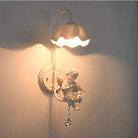 Little angel creative bedroom bedside wall lamp (Color: 6031B ceramic)