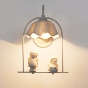 Little angel creative bedroom bedside wall lamp (Color: 6032B ceramic)