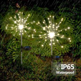 2Pack 150LED Garden Firework Lights 50 Copper Wires String Landscape Lamp (Type: 120LED)