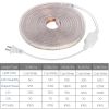 16.4ft/5m LED Strip Light 110V IP65 Waterproof 2500LM Dimmable Rope Light SMD 5050 6000K Cold White Warm