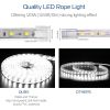 6.56ft/2m LED Strip Light 110V IP65 Waterproof 2500LM Dimmable Rope Light SMD 5050 6000K Cold White Warm