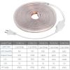 16.4ft/5m LED Strip Light 110V IP65 Waterproof 2500LM Dimmable Rope Light SMD 5050 6000K Cold White Warm